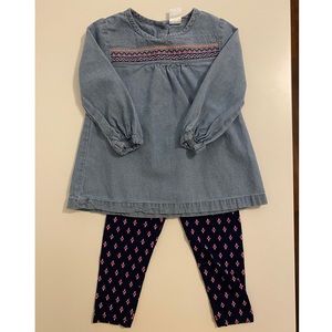 Carter’s denim outfit, shirt & leggings, 18M